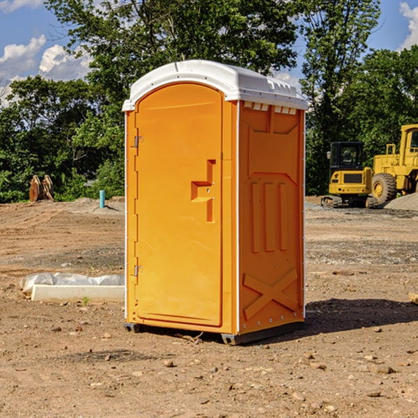 how often are the porta potties cleaned and serviced during a rental period in McIntosh